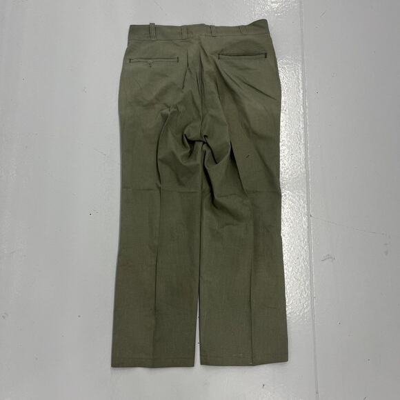 Vintage 60s Sears Green Sanforized Workwear Chinos 34x27 - Picture 2 of 4